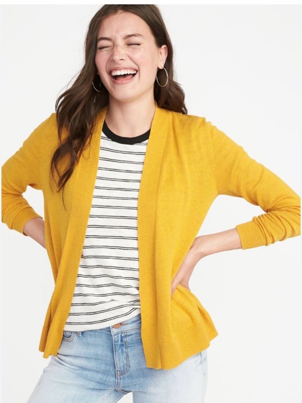 Old Navy Bright Yellow Open-Front Cardigan
